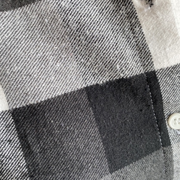 French Connection black and white gingham button up shirt - Picture 7 of 11